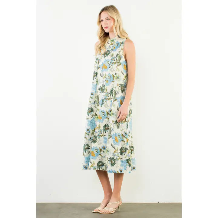 Blue Hues Floral Dress