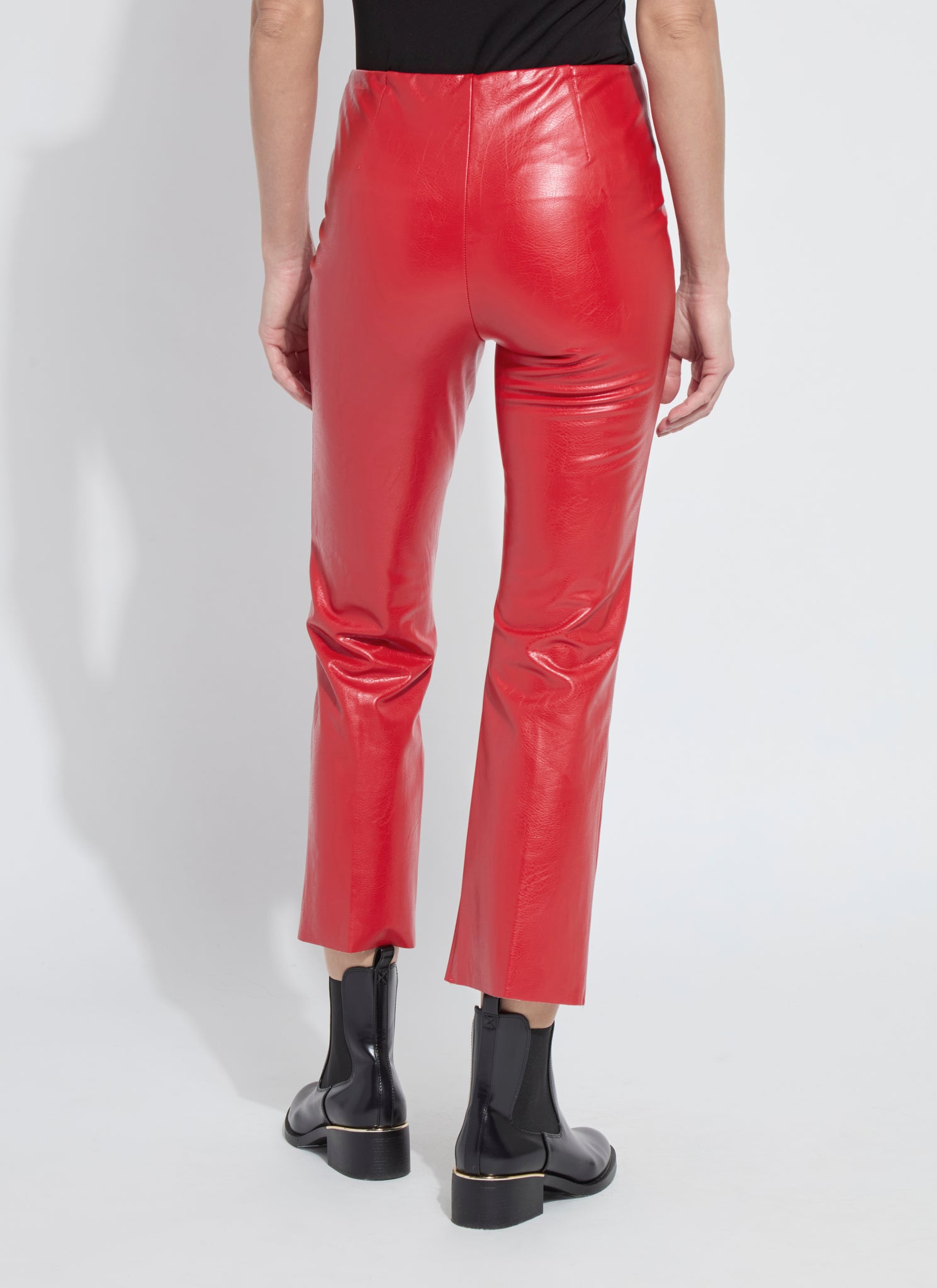 Red Vegan Leather Pant
