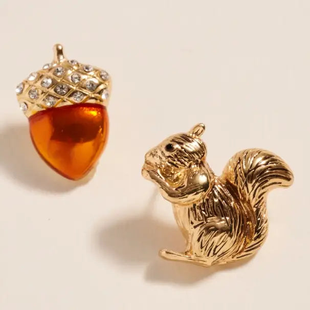 Squirrel & Acorn Earrings