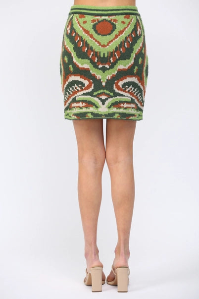 Green Knit Skirt