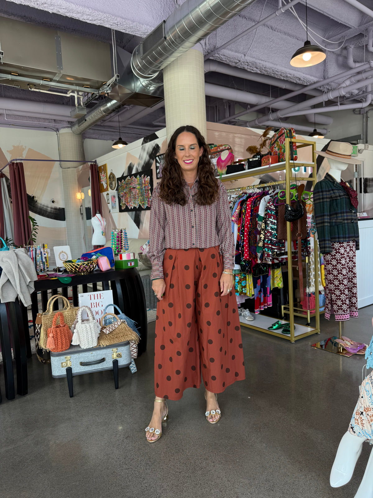 Polka Pants in Rust