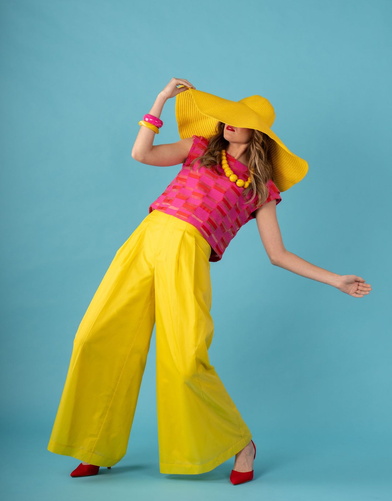 Lemon Taffeta Pants