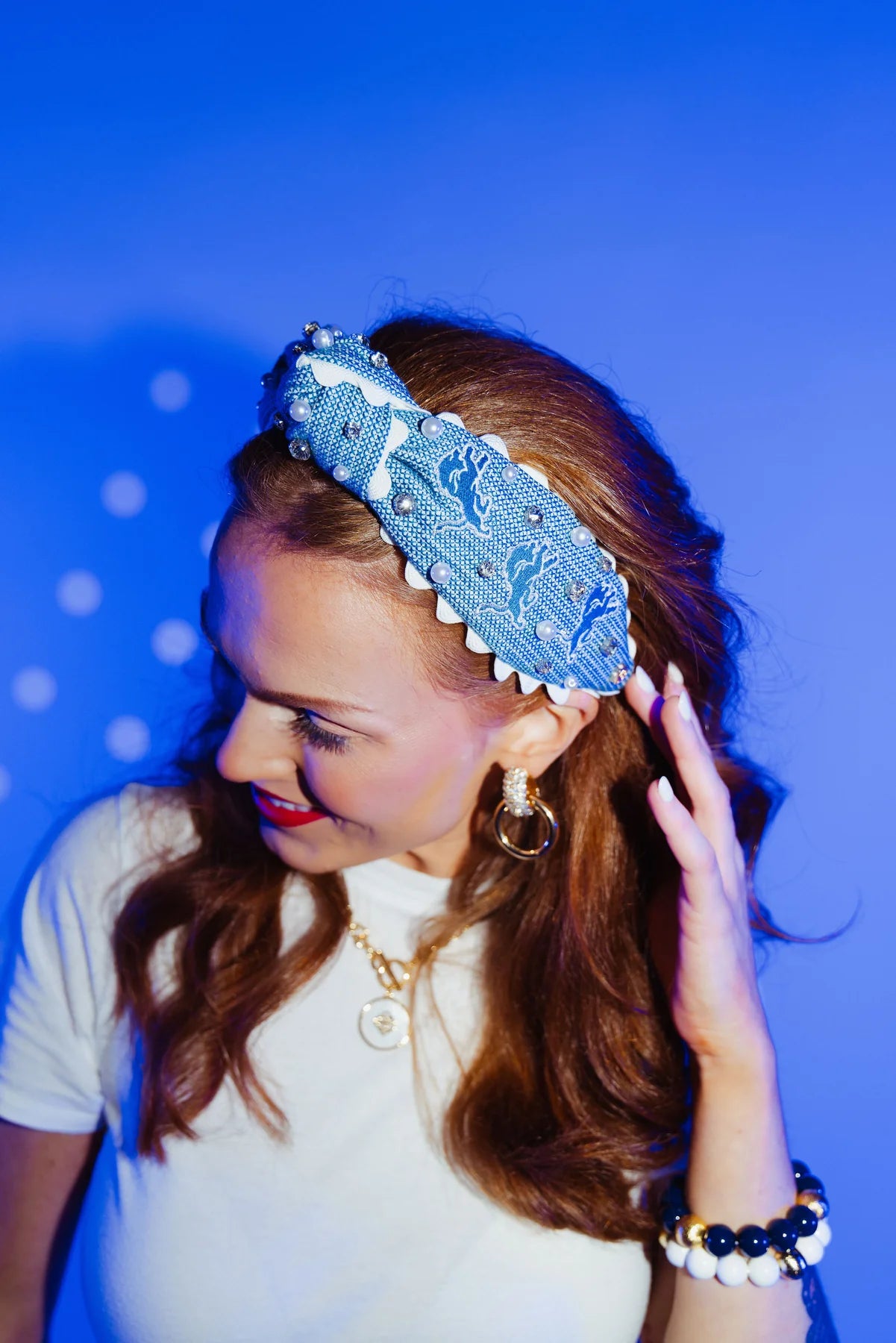 Detroit Lions Blue Headband