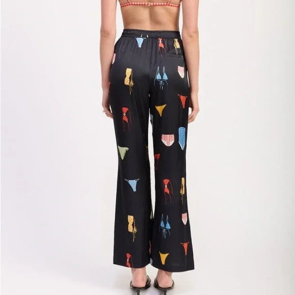 Bikini Satin Wide Leg Pant