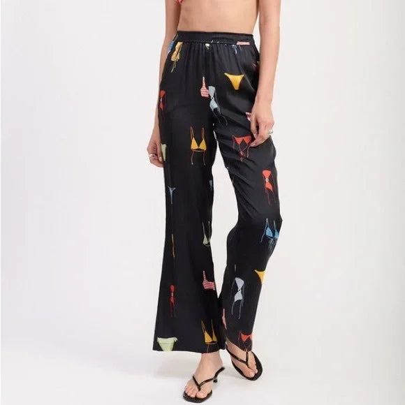 Bikini Satin Wide Leg Pant