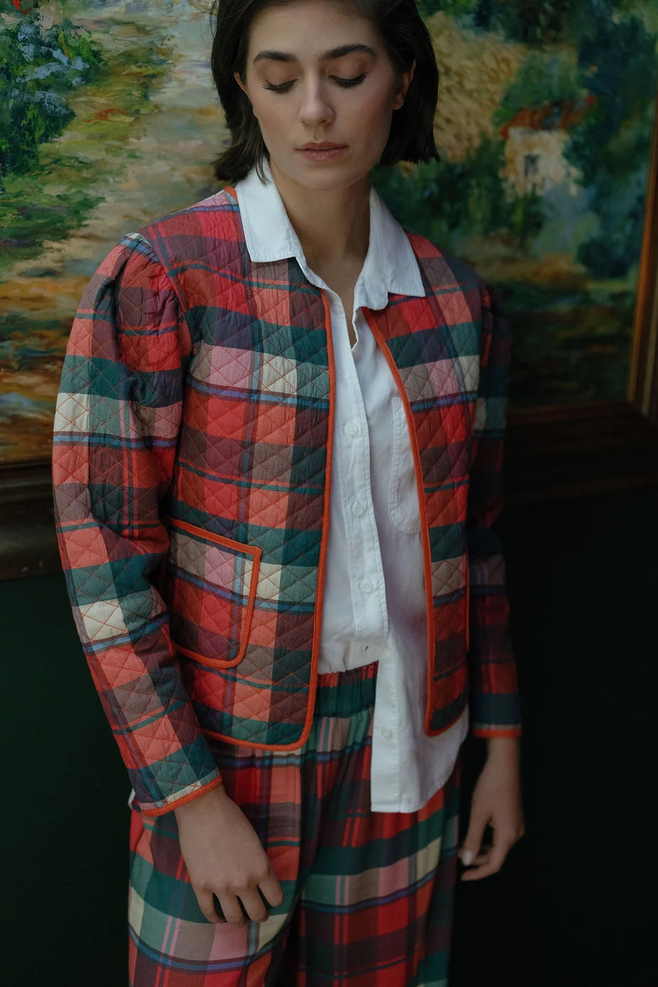 Checker Quilted Jacket
