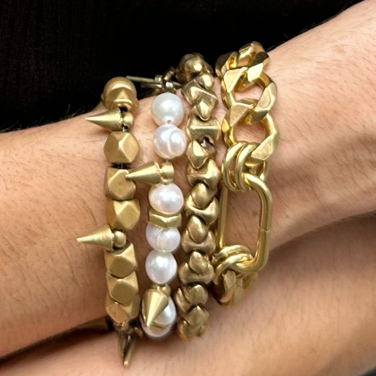 Indian Brass Spike Bracelet