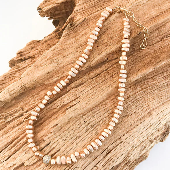Gold Pearl Necklace
