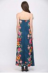 Botanical Strapless Dress