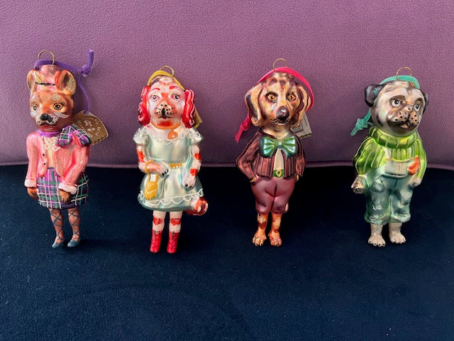 Dressed Dog Ornaments