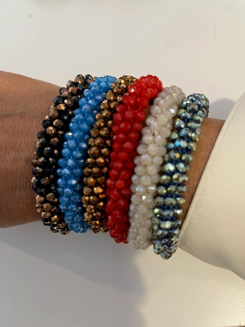 Glass Stretchy Beaded Bracelets