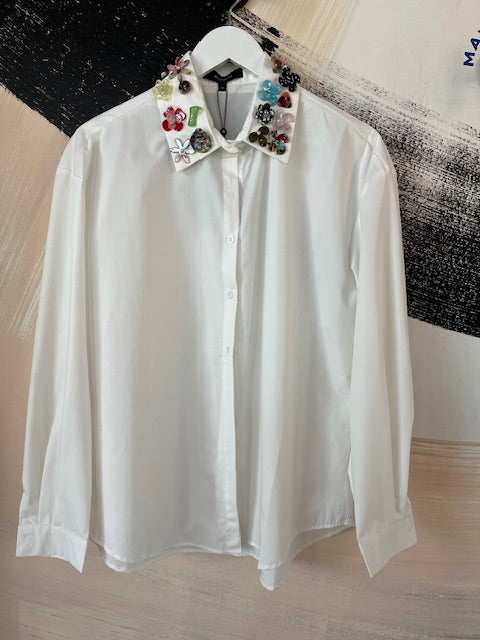 Fancy Flower Collar Shirt