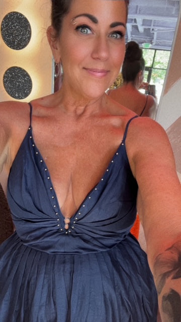 Navy Shimmer Gown
