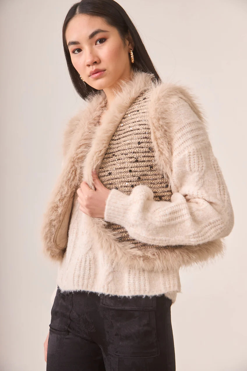 Fancy Fur Tweed Vest