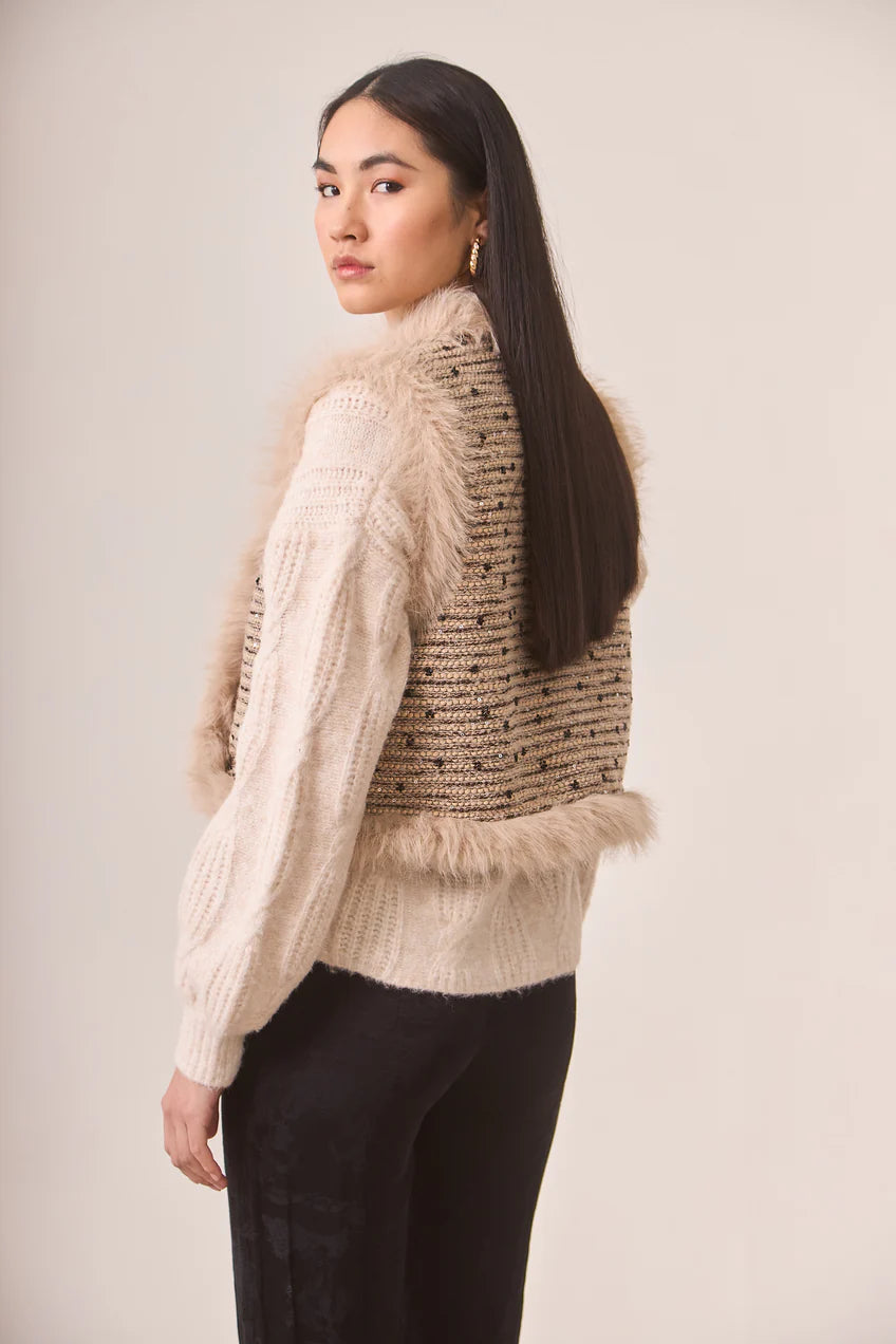 Fancy Fur Tweed Vest