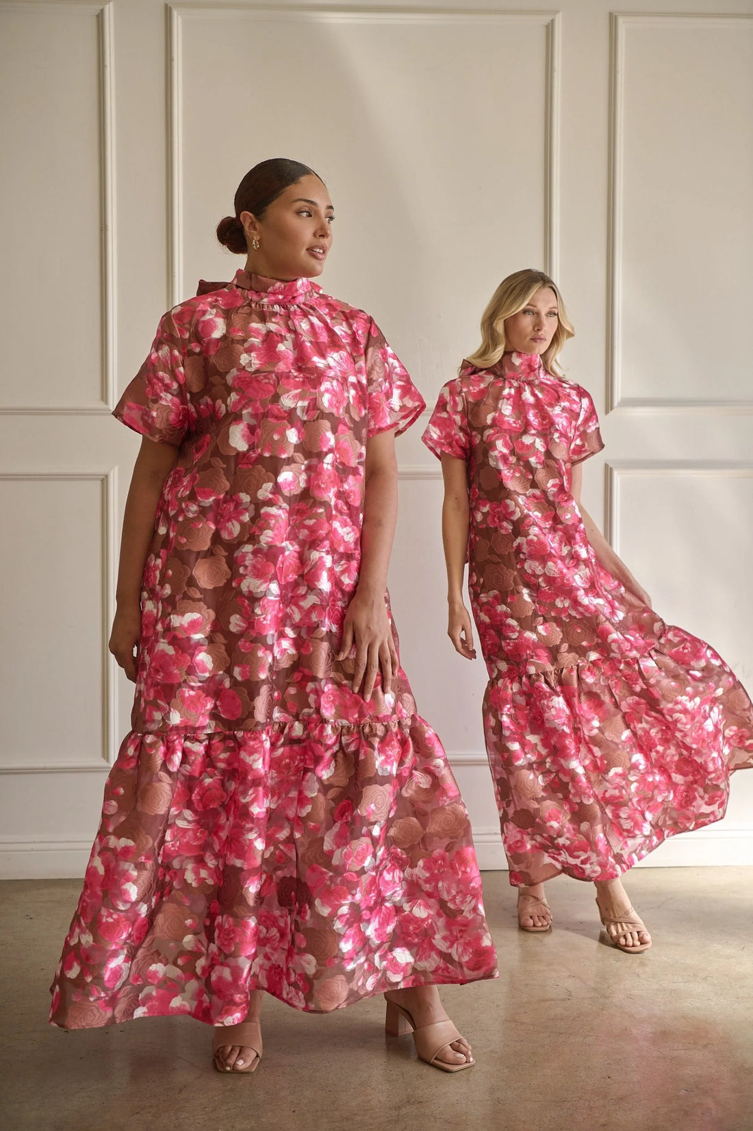 Pink Organza Maxi