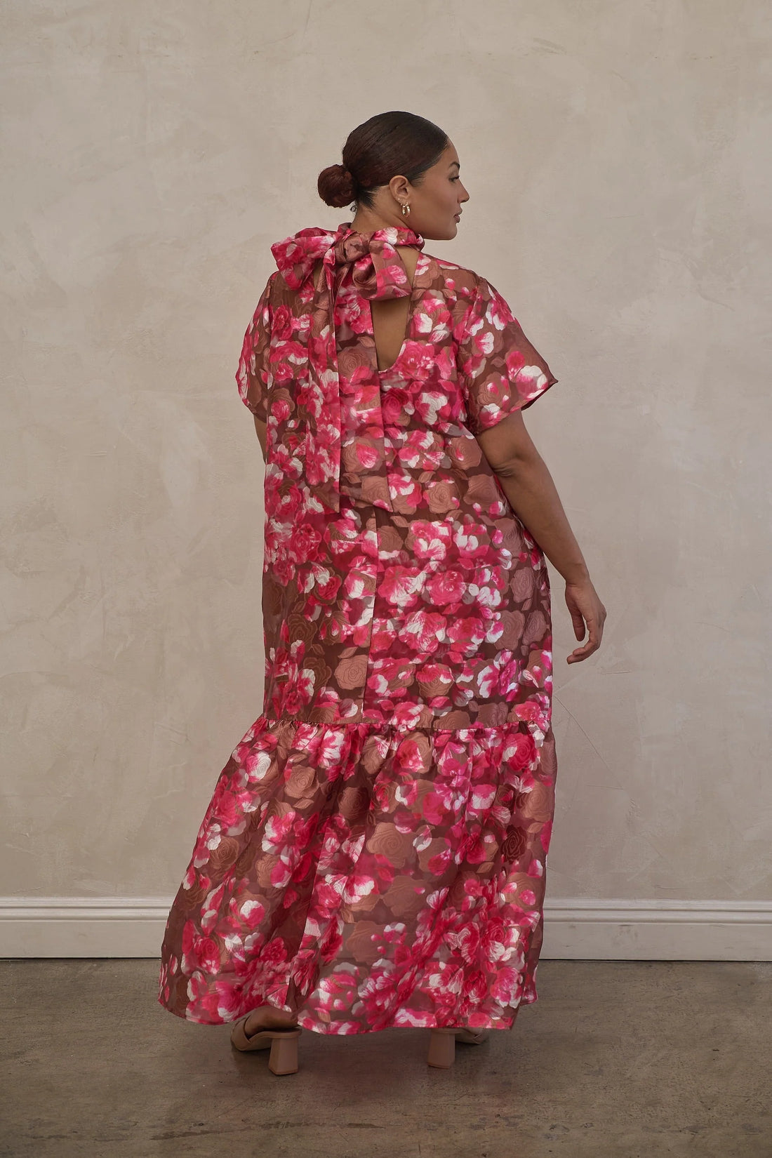 Pink Organza Maxi