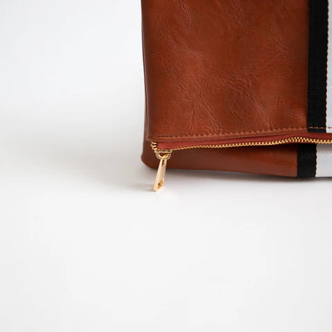 Preppy Stripe Foldover Clutch