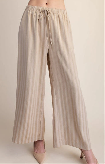 Metallic Striped Pants