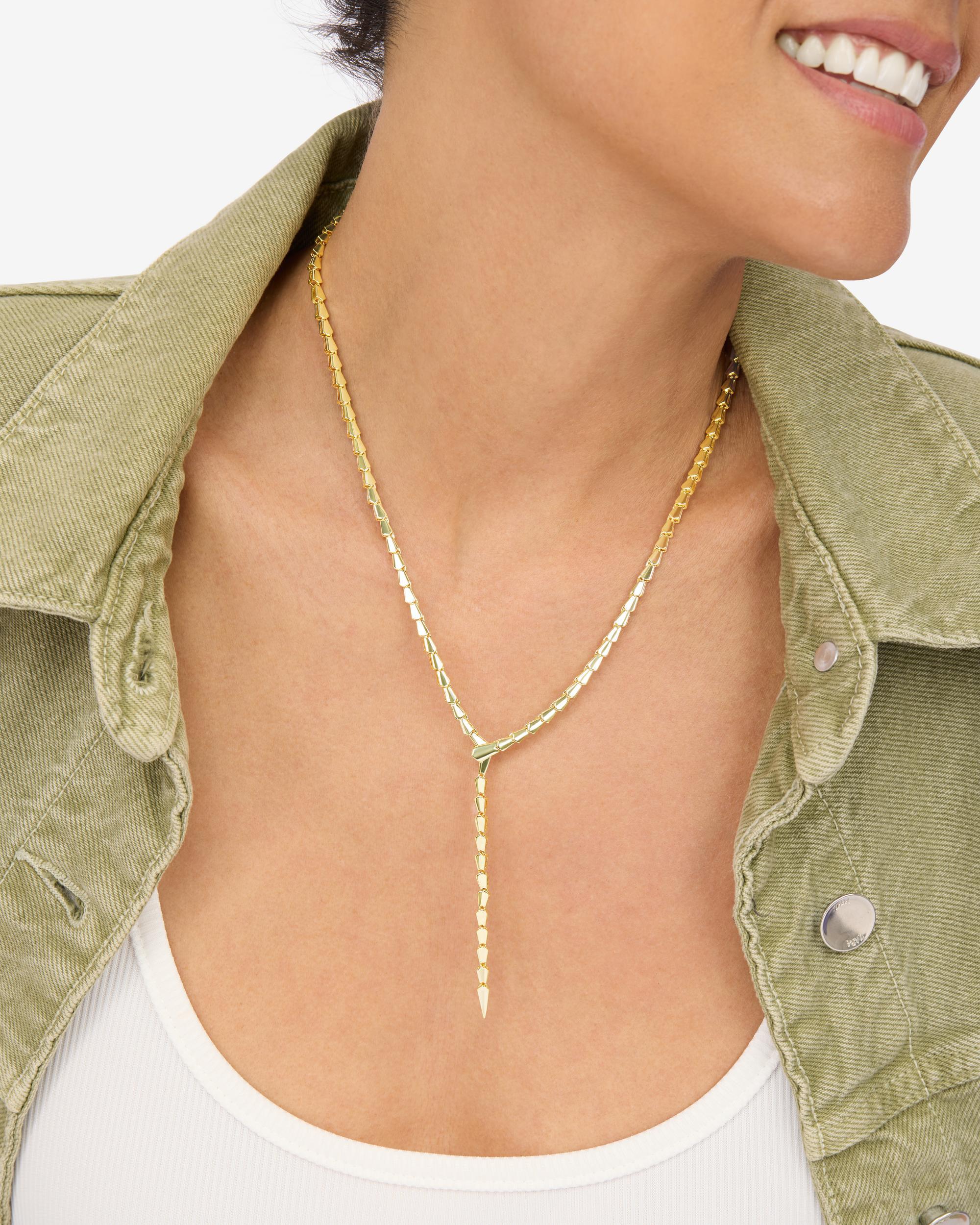 Serpent Lariat Necklace