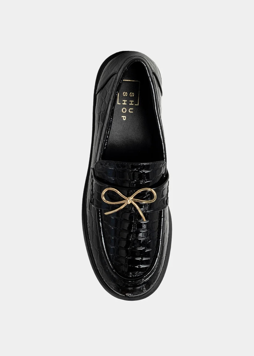 Gold Bow Loafer
