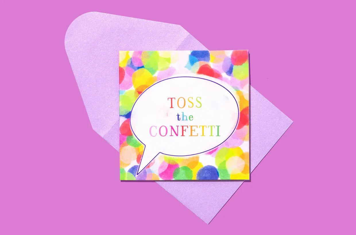"Toss the CONFETTI" mini gift card