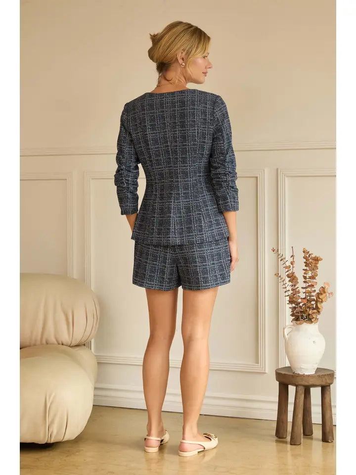 Navy Tweed Jacket