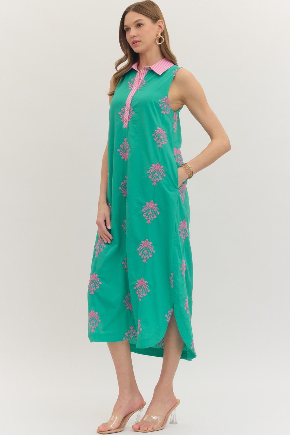 Fleur de Leaf Maxi Dress