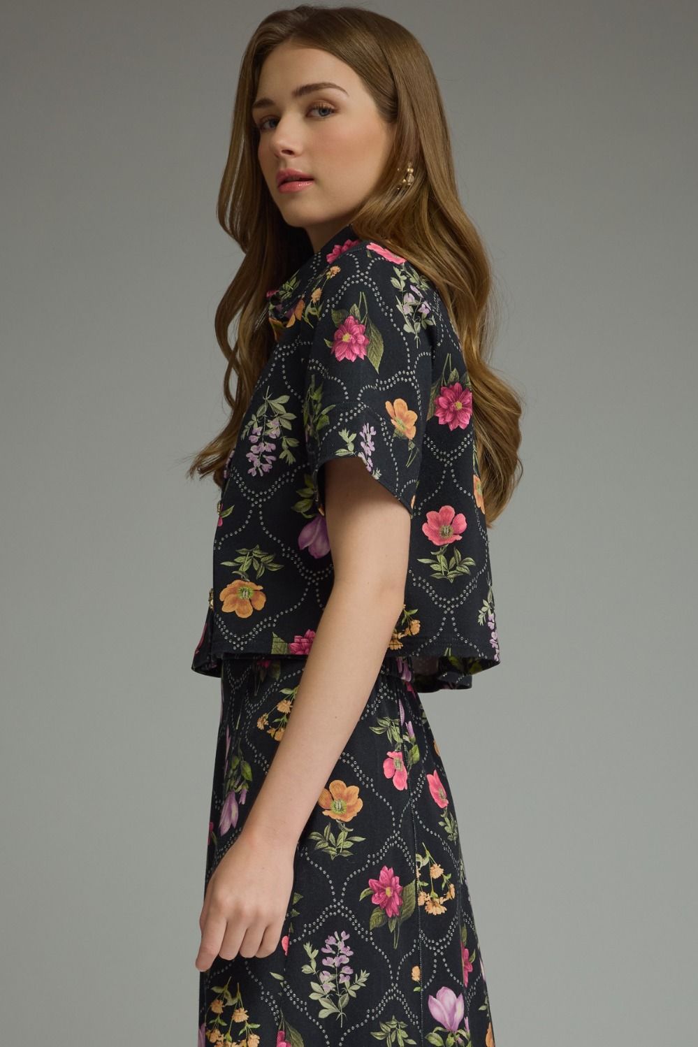 Black Floral Top