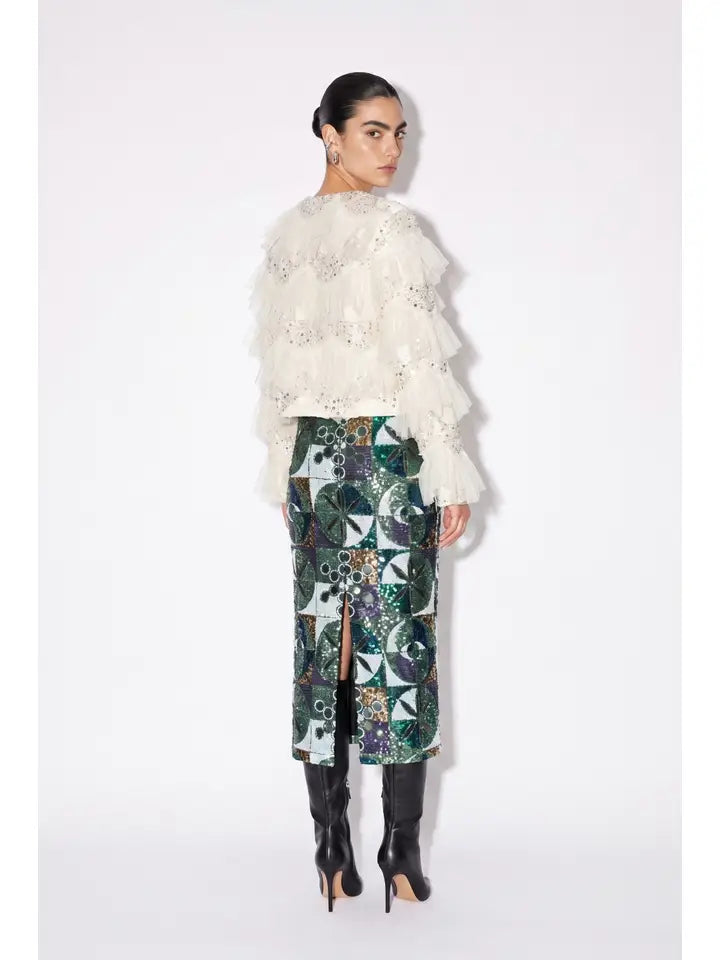 Geo Sequin Skirt