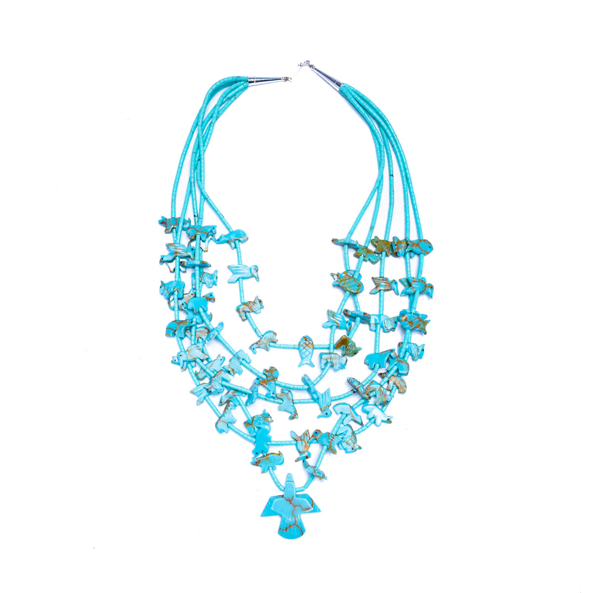 5 Strand Turquois Animal Necklace