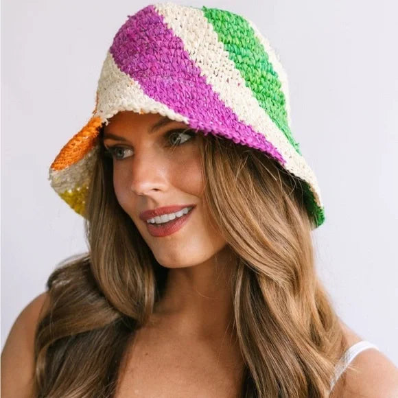 Rainbow Wave Sun Hat