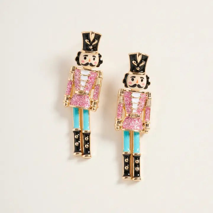 Pink Nutcracker Earrings