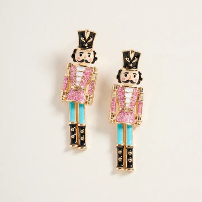Pink Nutcracker Earrings