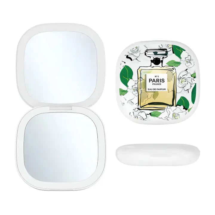 LED Compact Mirror - Perfume Bottle