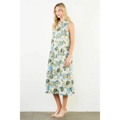 Blue Hues Floral Dress