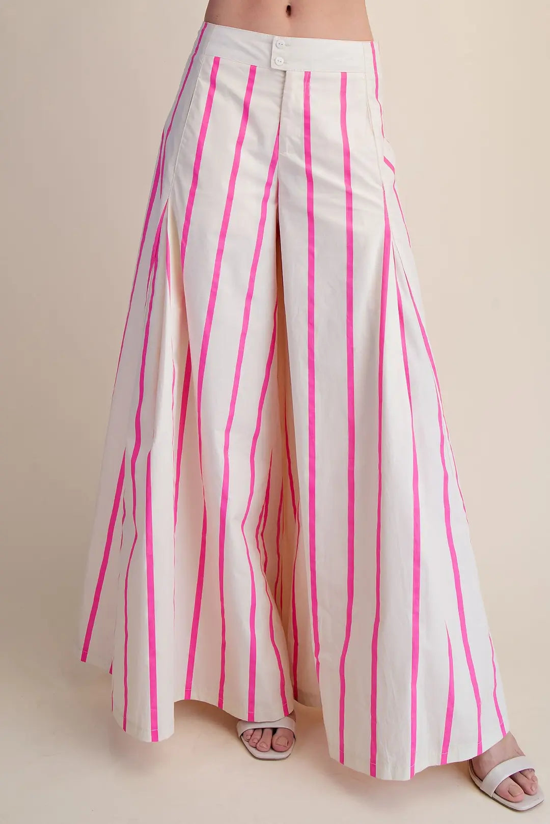 Glam Pink Striped Pants