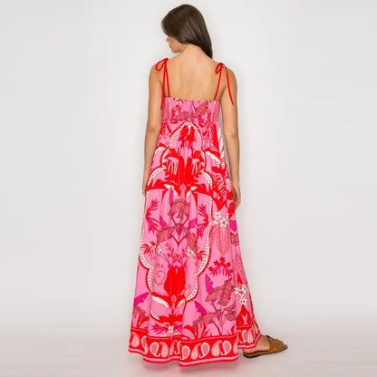 Pink Jungle Print Maxi