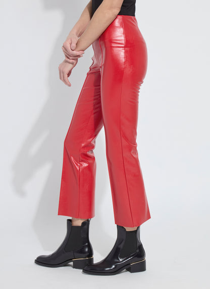 Red Vegan Leather Pant