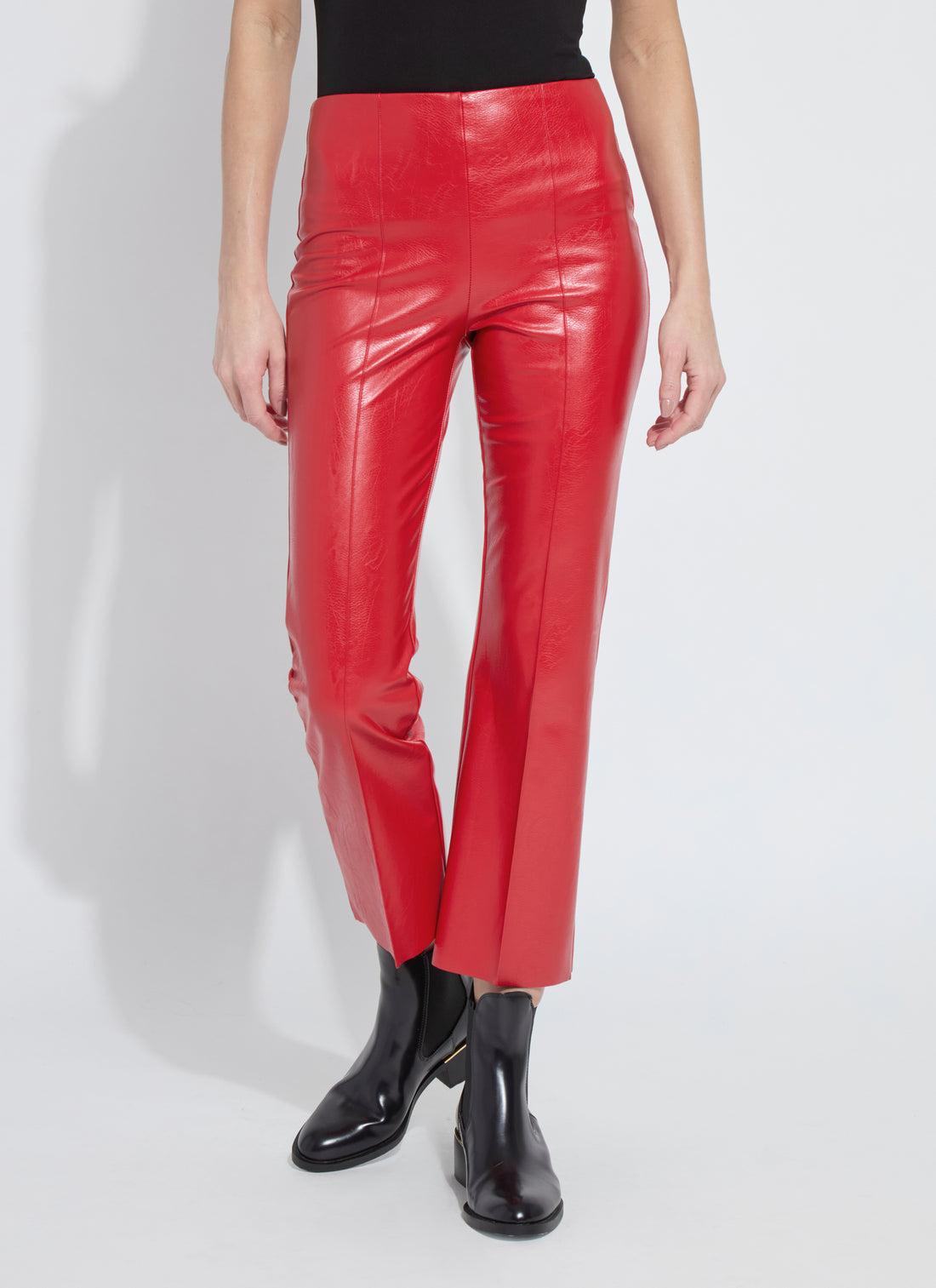 Red Vegan Leather Pant