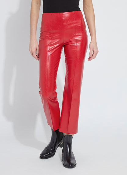 Red Vegan Leather Pant