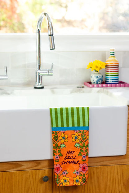 Hot Grill Summer dish towel
