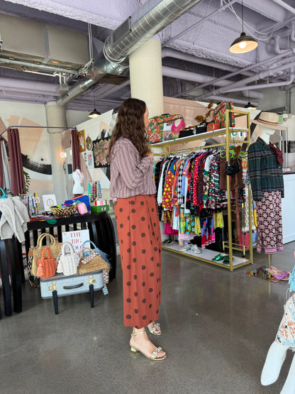 Polka Pants in Rust