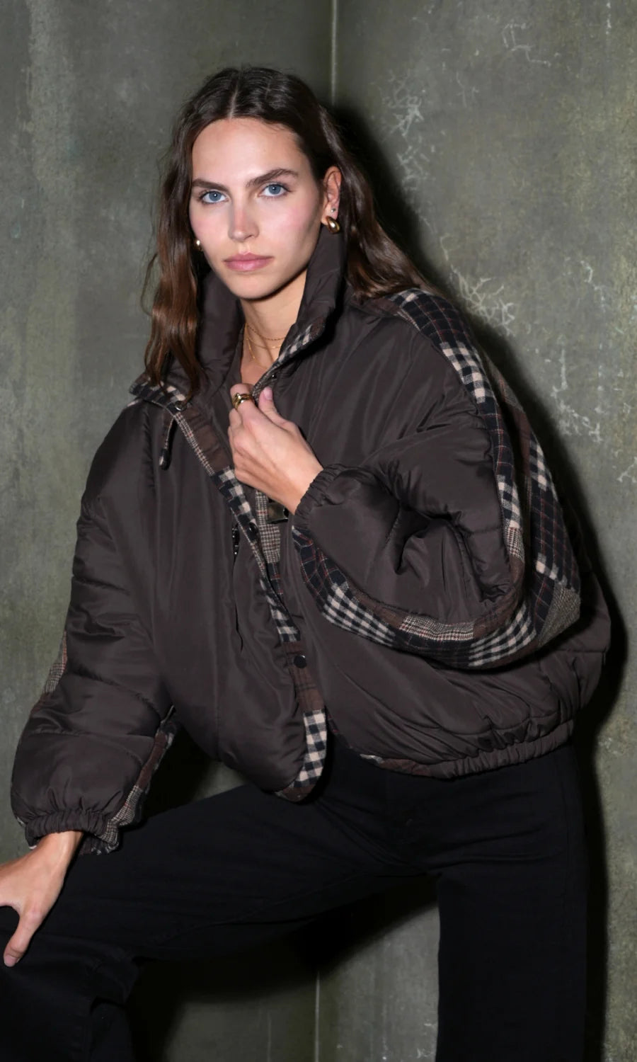Nadia Mixed Media Puffer