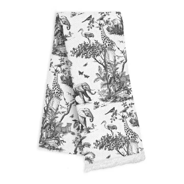Safari Black Kitchen Towel