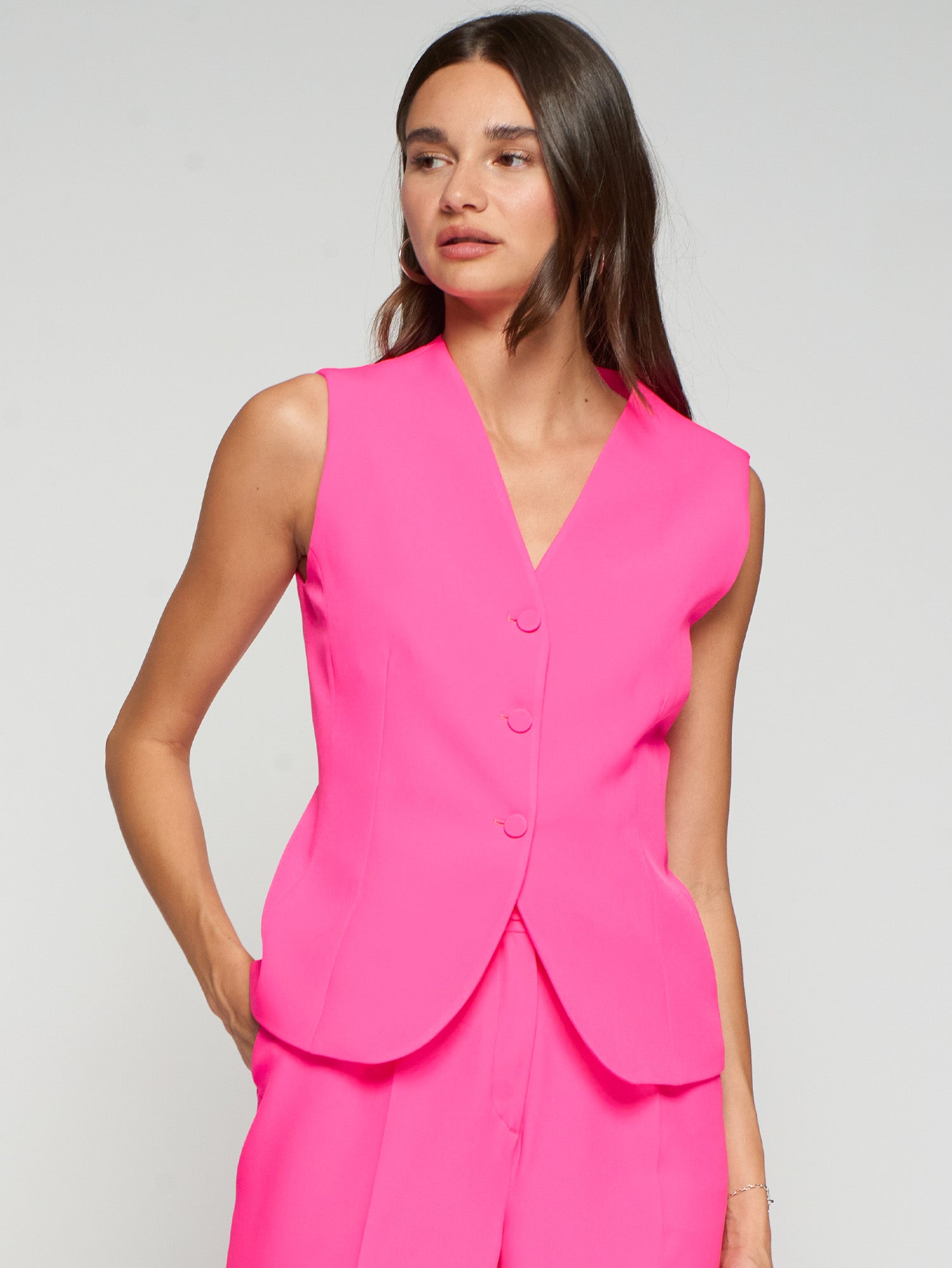 Barbara Pink Vest