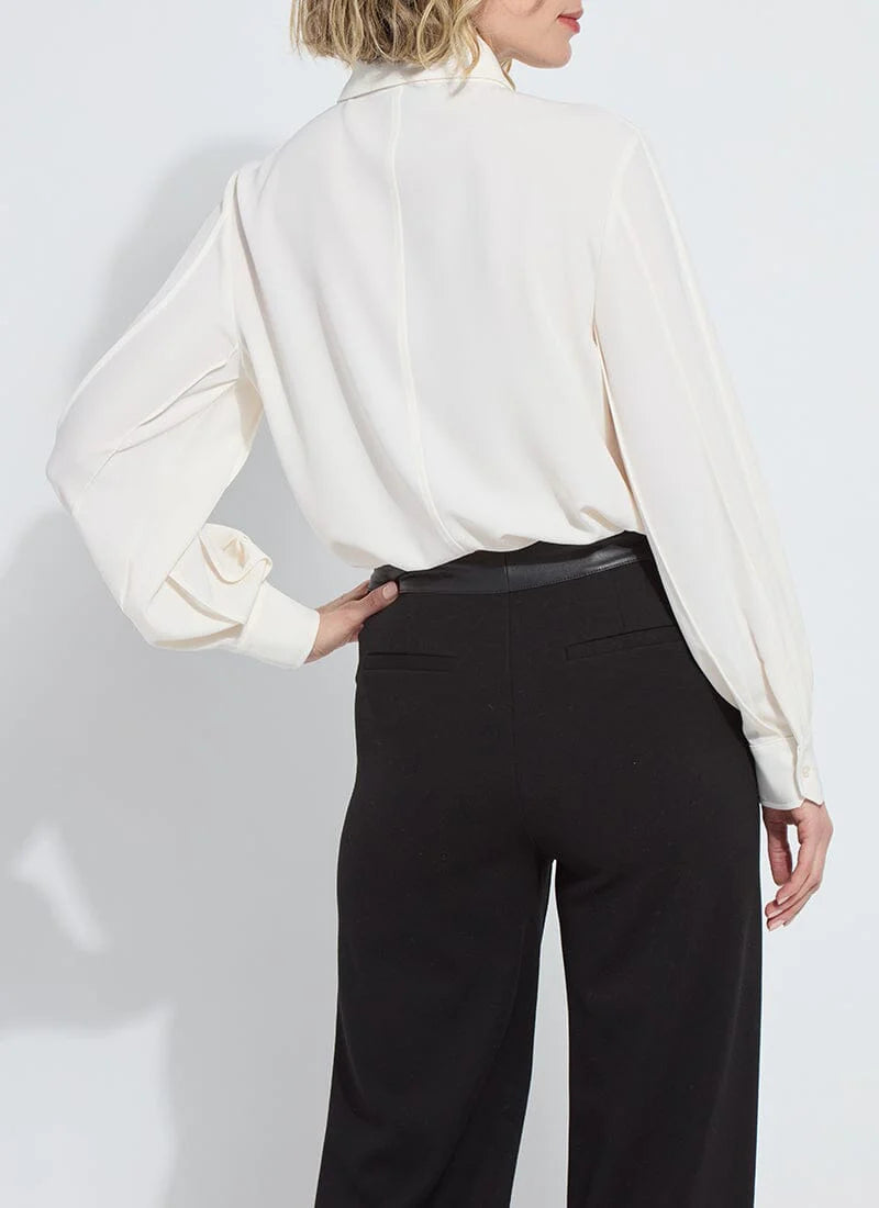 Ivory Balloon Sleeve Blouse