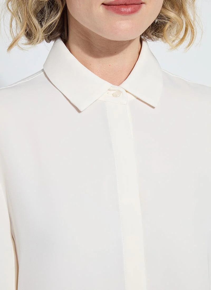 Ivory Balloon Sleeve Blouse