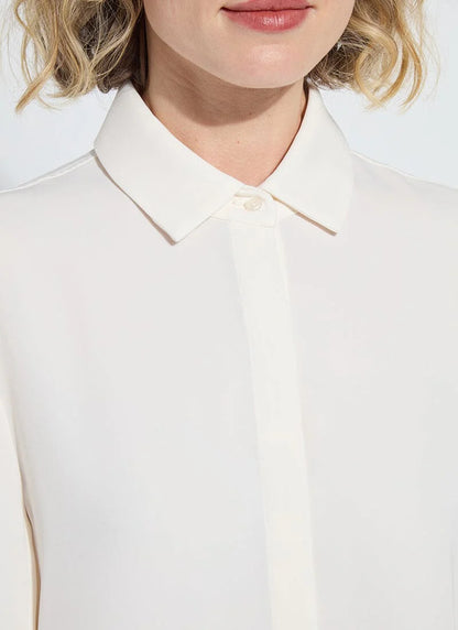 Ivory Balloon Sleeve Blouse
