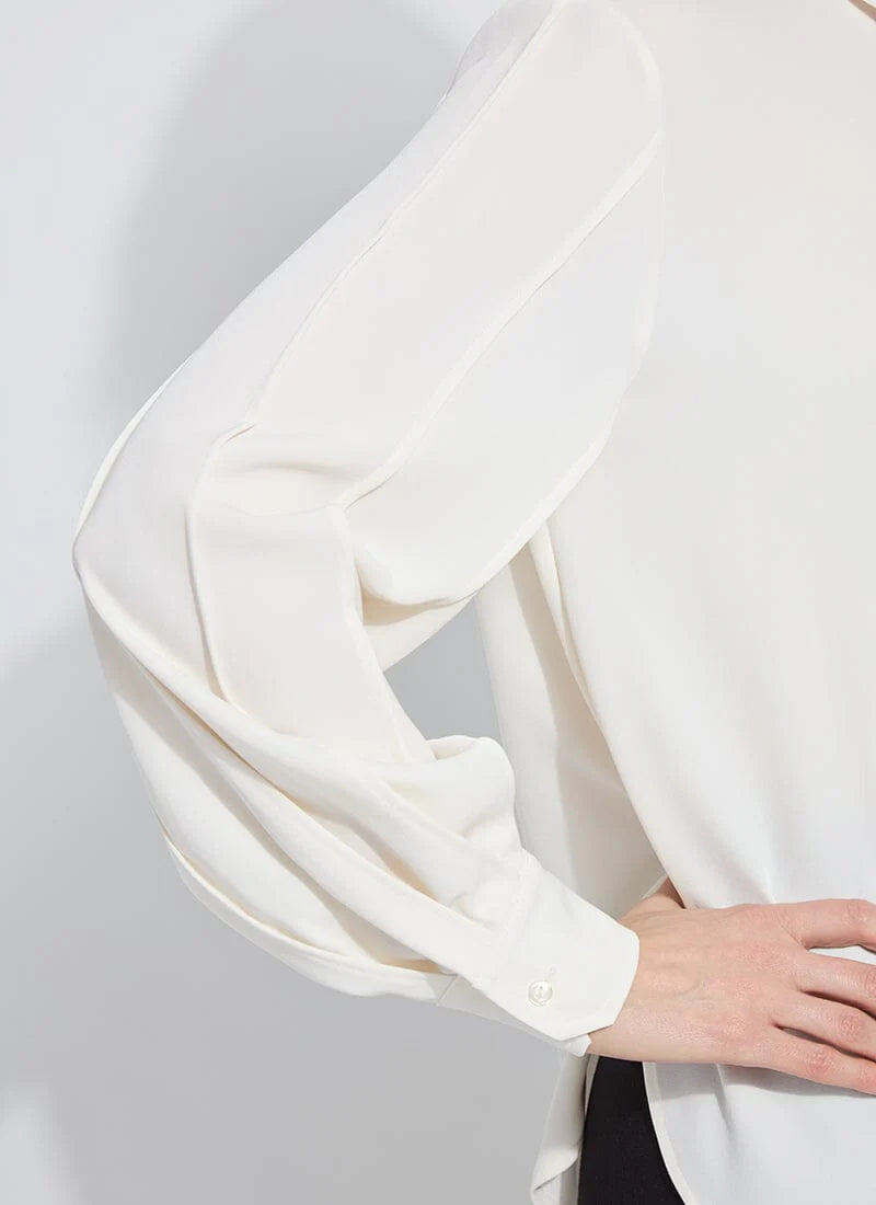 Ivory Balloon Sleeve Blouse